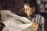 Anders Zorn Emma Zorn reading oil painting